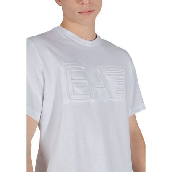 EA7 Emporio Armani White Cotton Men's T-Shirt